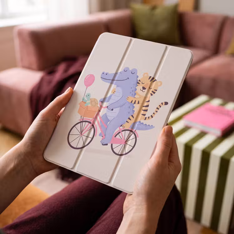 Tiere – Fahrrad – Freundschaft – Illustration – Rosa — 4