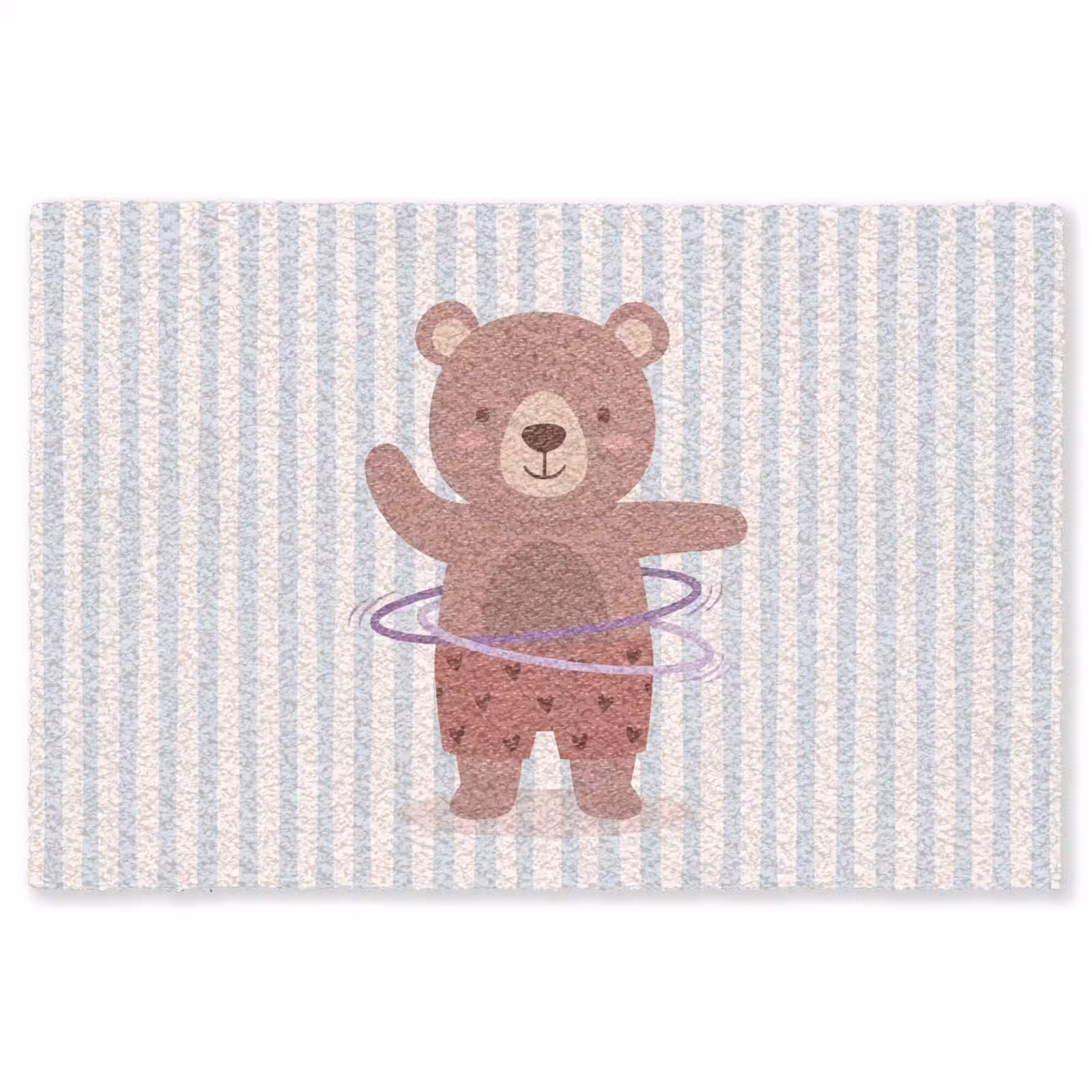 Teppich - Bär – Reifen – Kinderzimmer – Illustration – Braun — 1
