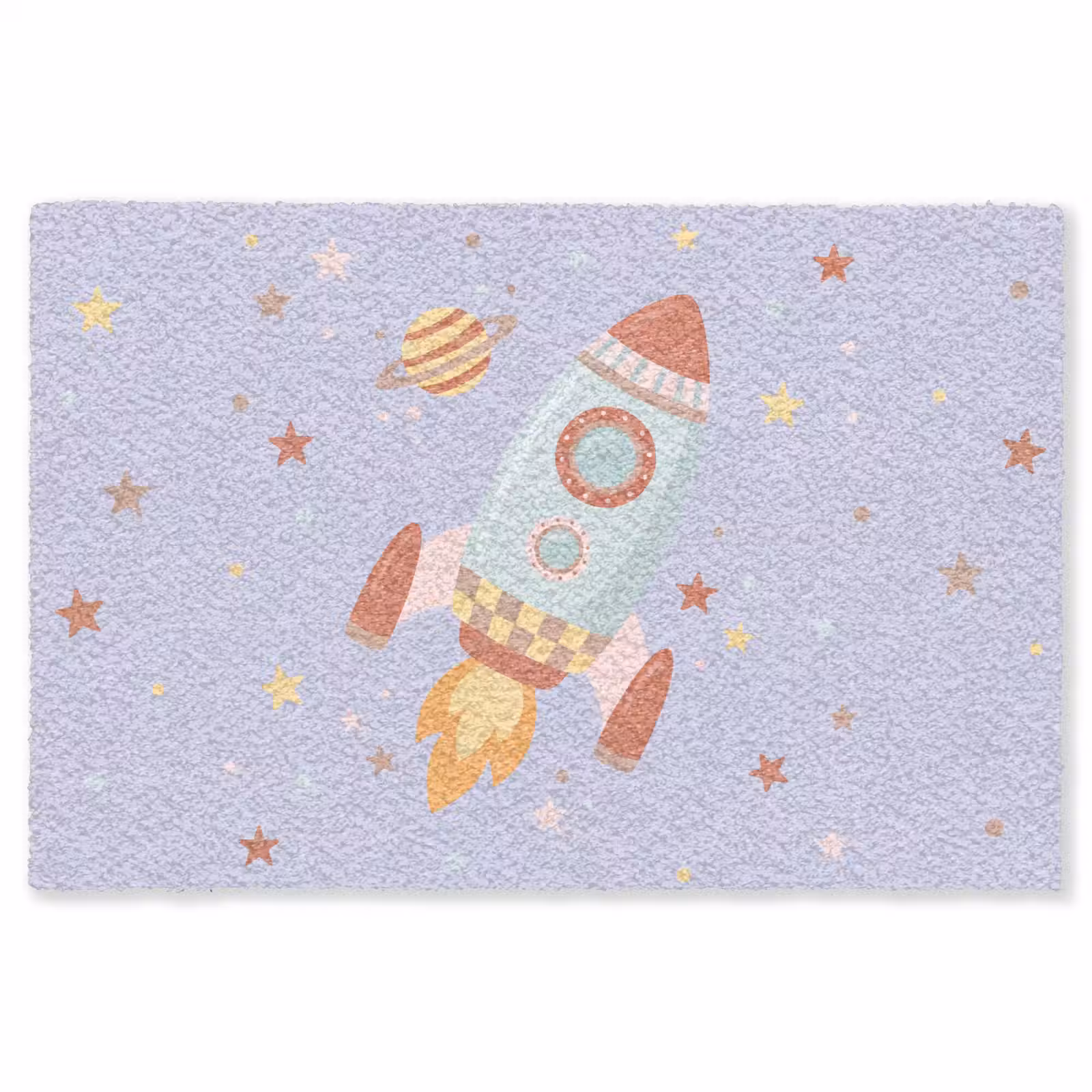 Teppich - Rakete – Weltraum – Planet – Illustration — 1