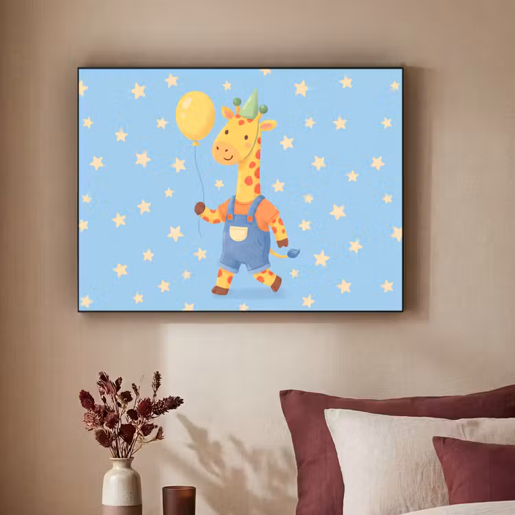 Art Frame - Tiere – Giraffe – Luftballon – Party – Kinderzimmer — 2