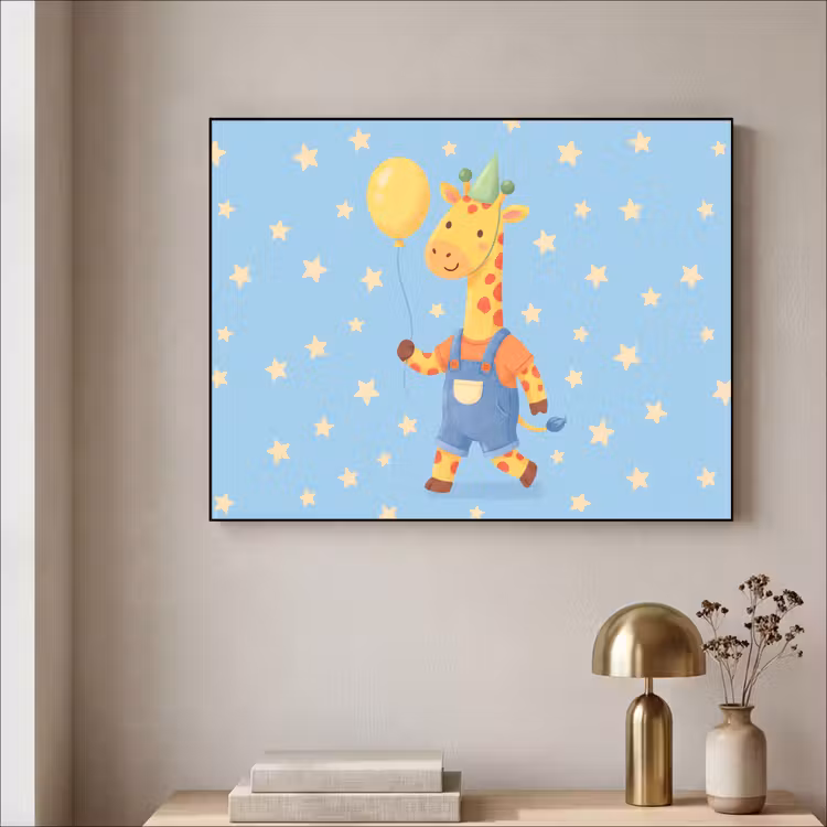 Art Frame - Tiere – Giraffe – Luftballon – Party – Kinderzimmer — 4