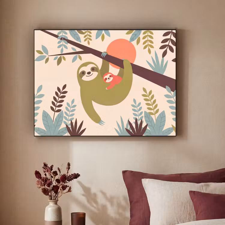Art Frame - Tiere – Mutter – Baby – Natur – Grün — 2