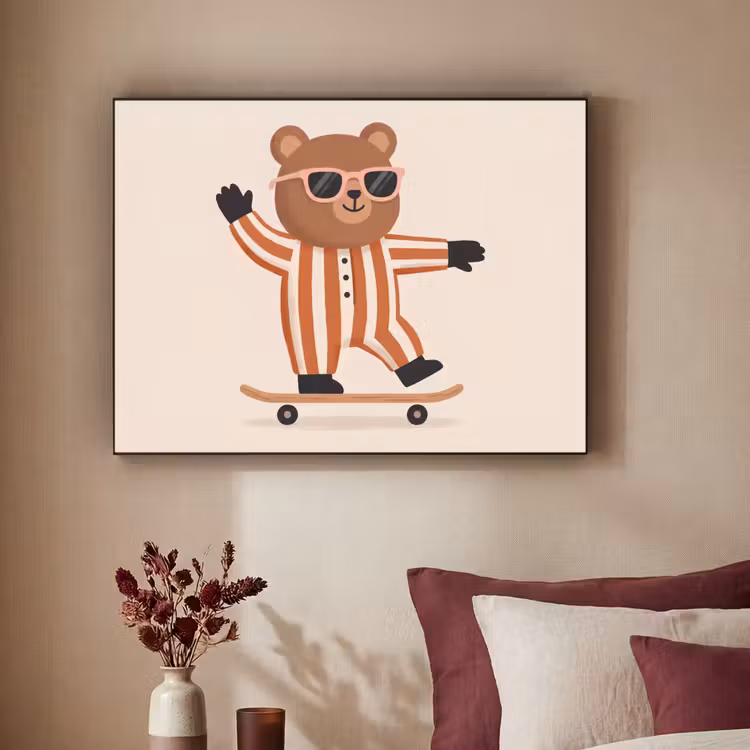 Art Frame - Tiere – Skateboard – Spiel – Zeichentrick – Rosa — 2
