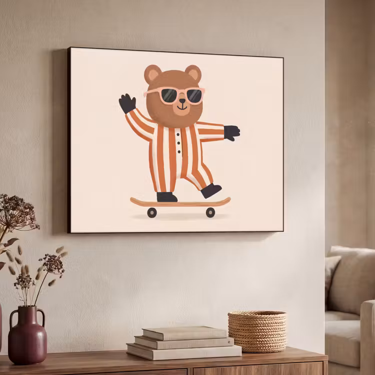 Art Frame - Tiere – Skateboard – Spiel – Zeichentrick – Rosa — 3