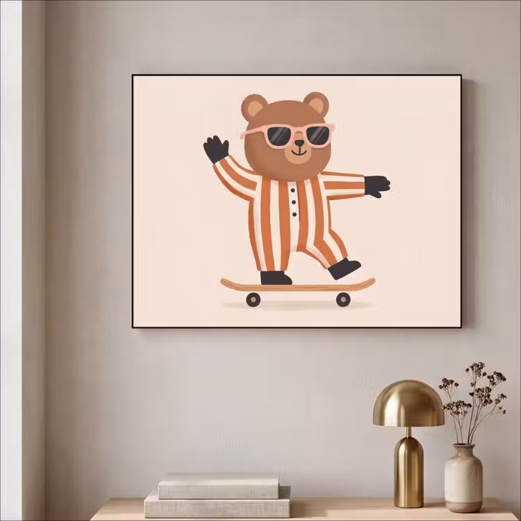 Art Frame - Tiere – Skateboard – Spiel – Zeichentrick – Rosa — 4