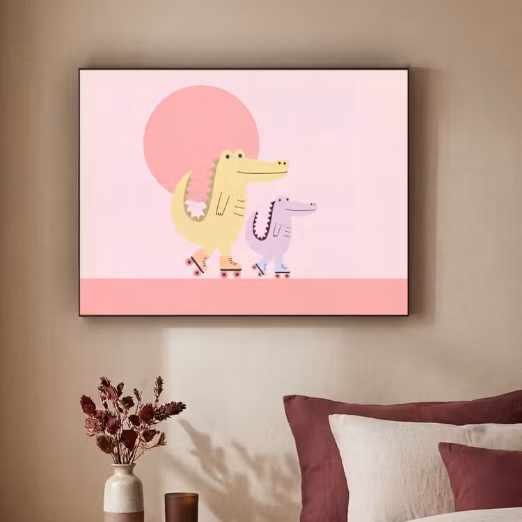 Art Frame - Tiere – Skaten – Illustration – Verspielt – Rosa — 2