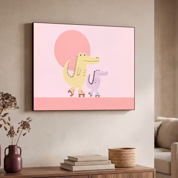 Art Frame - Tiere – Skaten – Illustration – Verspielt – Rosa — 3