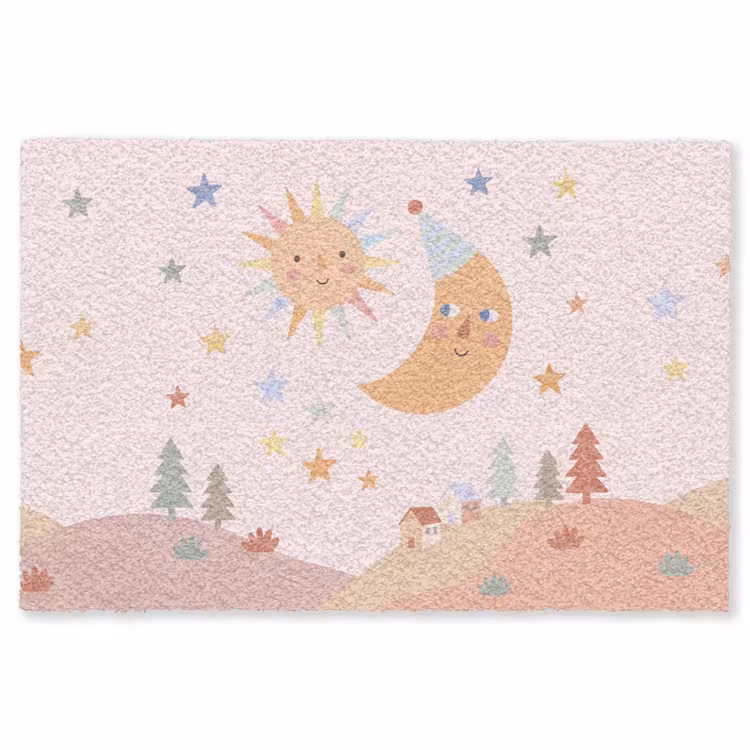 Teppich - Sonne – Mond – Sterne – Kinderzimmer – Pastell — 1