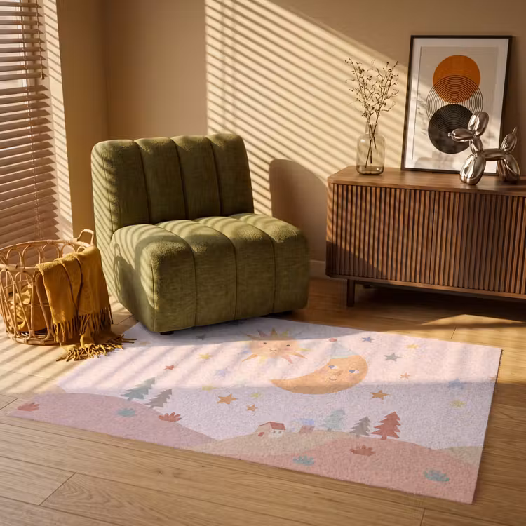 Teppich - Sonne – Mond – Sterne – Kinderzimmer – Pastell — 2