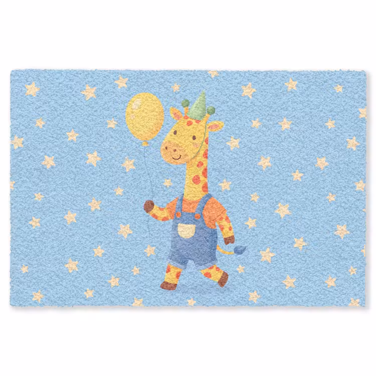 Teppich - Tiere – Giraffe – Luftballon – Party – Kinderzimmer — 1