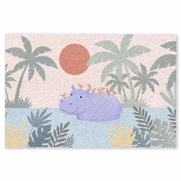 Teppich - Tiere – Vogel – Wasser – Natur – Illustration — 1