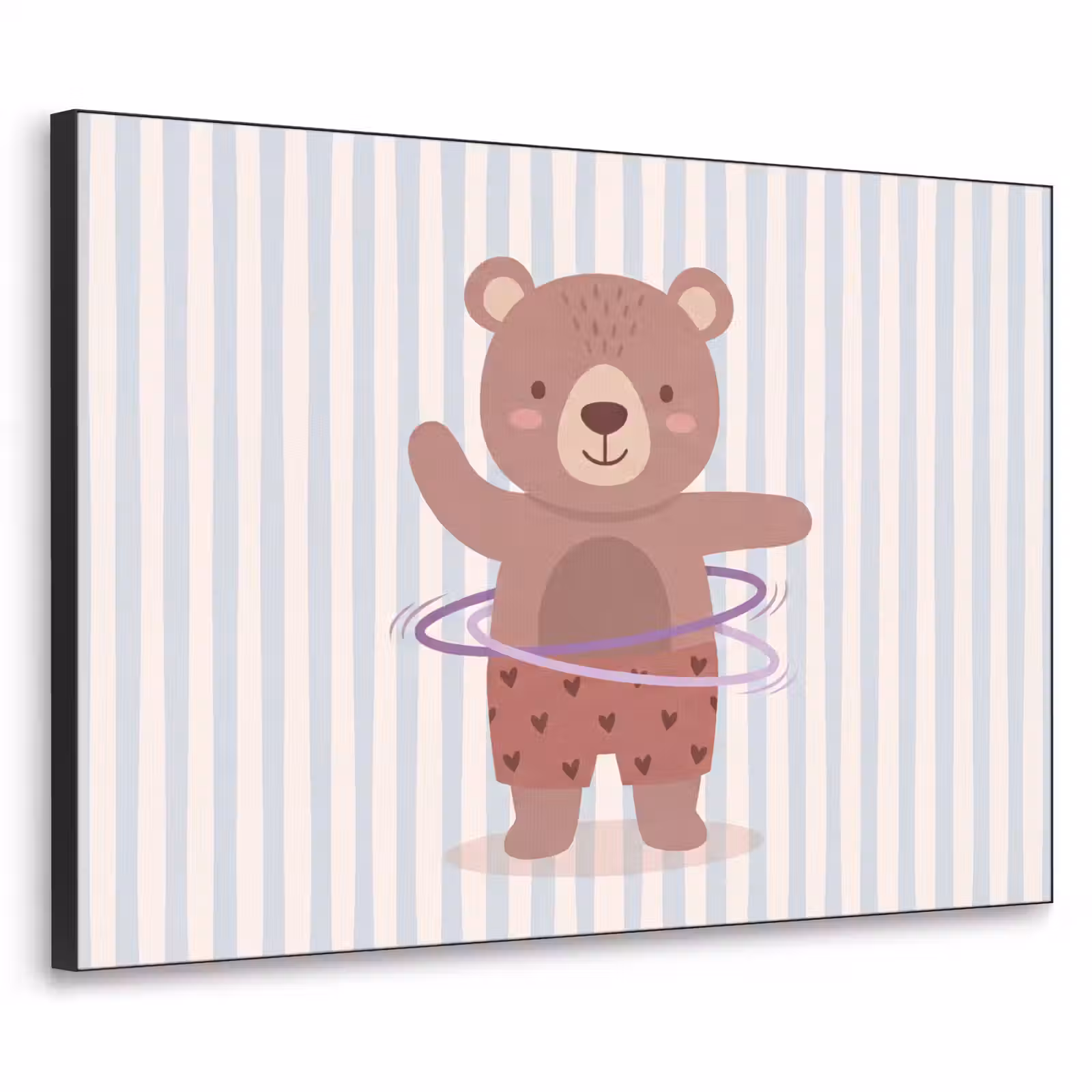 Art Frame - Bär – Reifen – Kinderzimmer – Illustration – Braun — 1