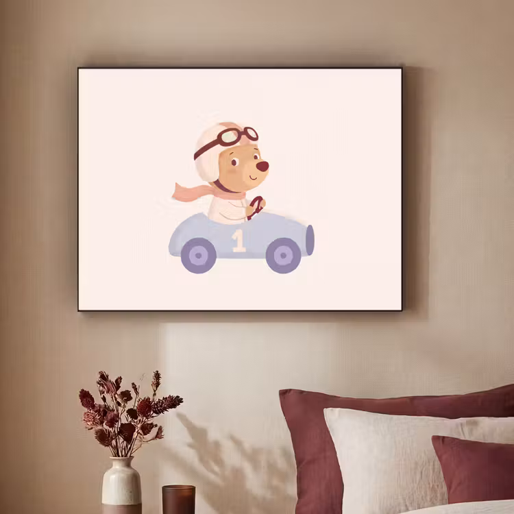 Art Frame - Bär – Auto – Kinderzimmer – Cartoon – Verspielt — 2