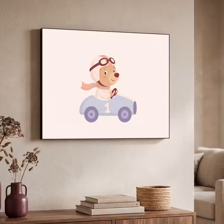 Art Frame - Bär – Auto – Kinderzimmer – Cartoon – Verspielt — 3