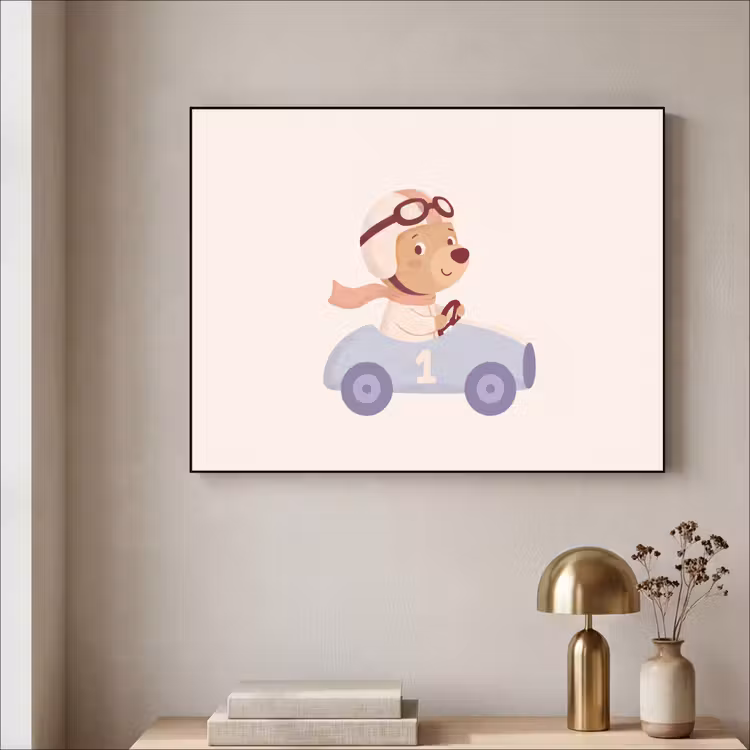 Art Frame - Bär – Auto – Kinderzimmer – Cartoon – Verspielt — 4