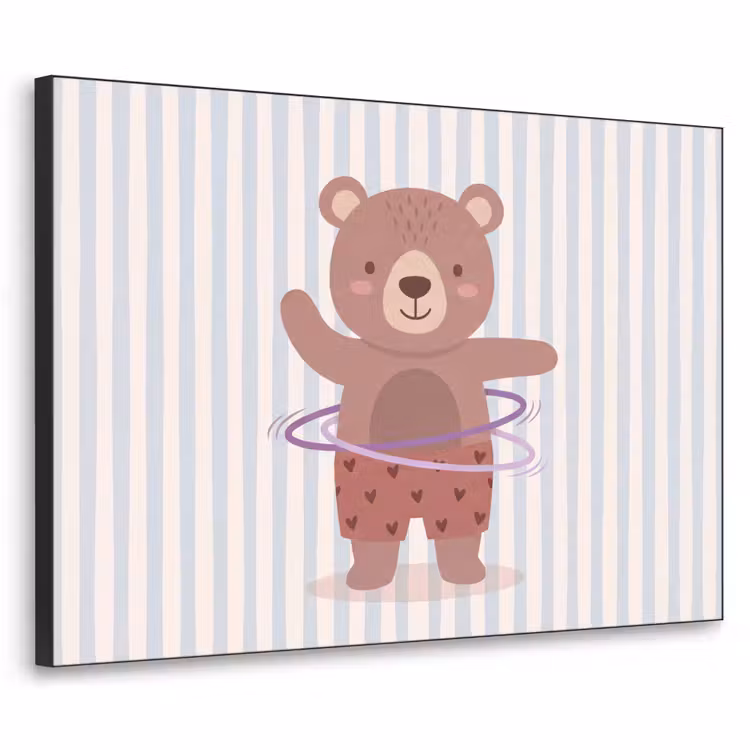 Art Frame - Bär – Reifen – Kinderzimmer – Illustration – Braun — 1
