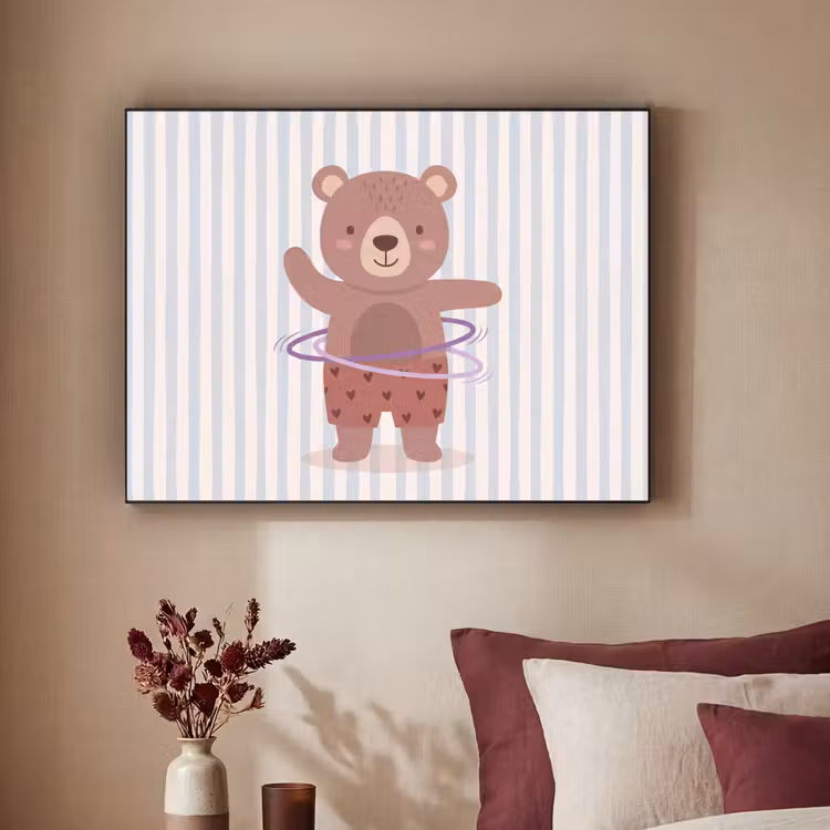 Art Frame - Bär – Reifen – Kinderzimmer – Illustration – Braun — 2