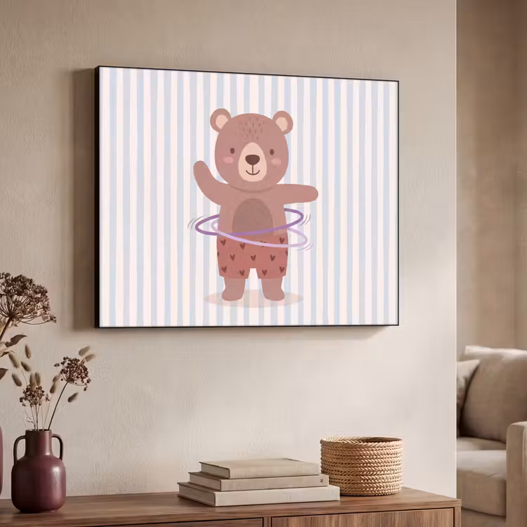 Art Frame - Bär – Reifen – Kinderzimmer – Illustration – Braun — 3