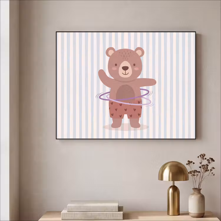 Art Frame - Bär – Reifen – Kinderzimmer – Illustration – Braun — 4