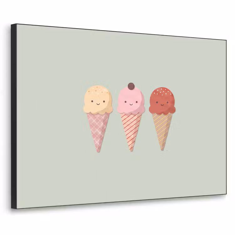 Art Frame - Eis – Eistüten – Essen – Illustration – Fröhlich — 1