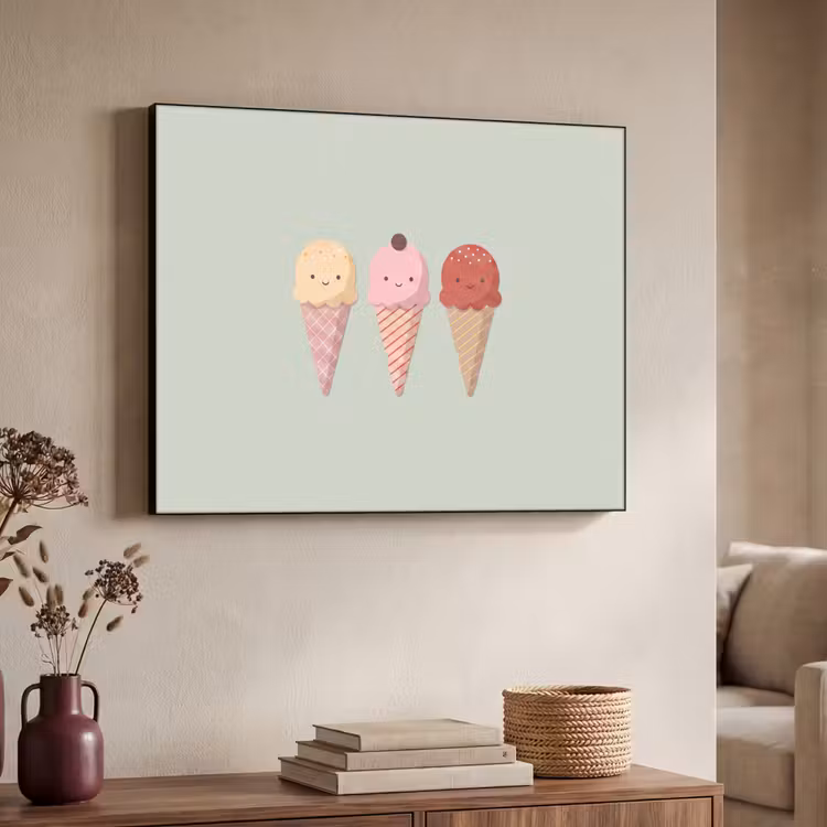 Art Frame - Eis – Eistüten – Essen – Illustration – Fröhlich — 3