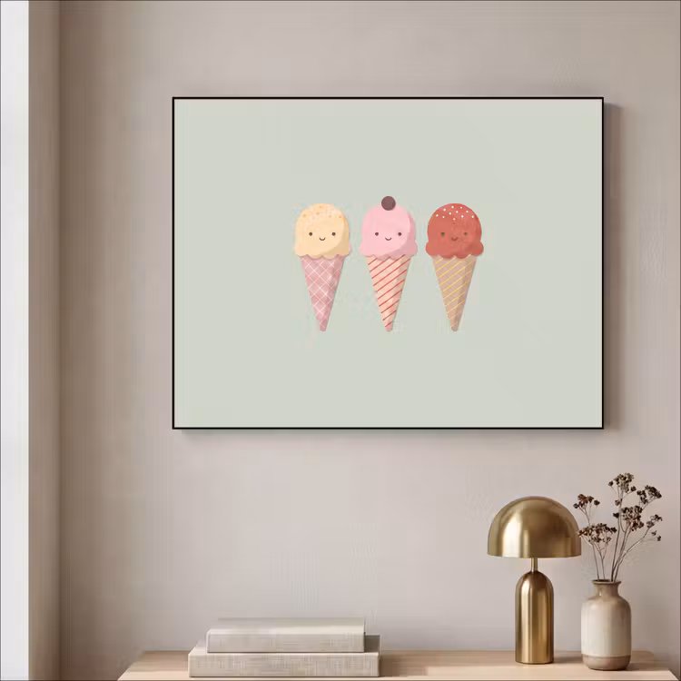Art Frame - Eis – Eistüten – Essen – Illustration – Fröhlich — 4