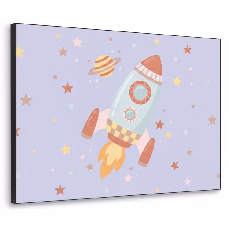 Art Frame - Rakete – Weltraum – Planet – Illustration — 1