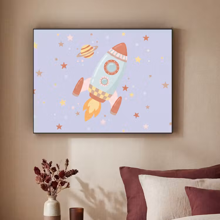 Art Frame - Rakete – Weltraum – Planet – Illustration — 2