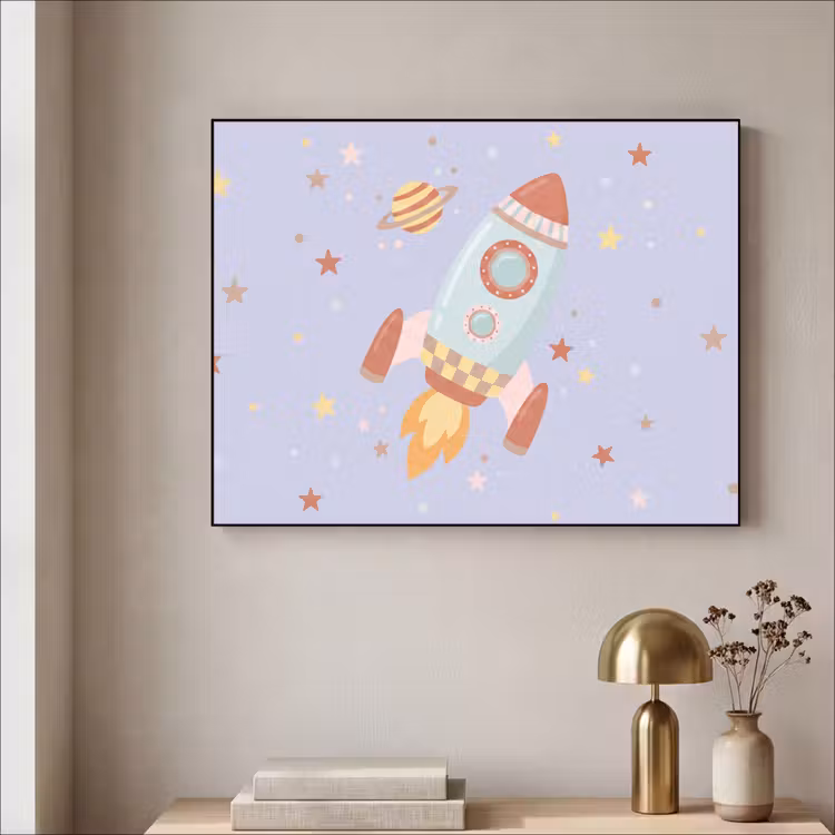 Art Frame - Rakete – Weltraum – Planet – Illustration — 4