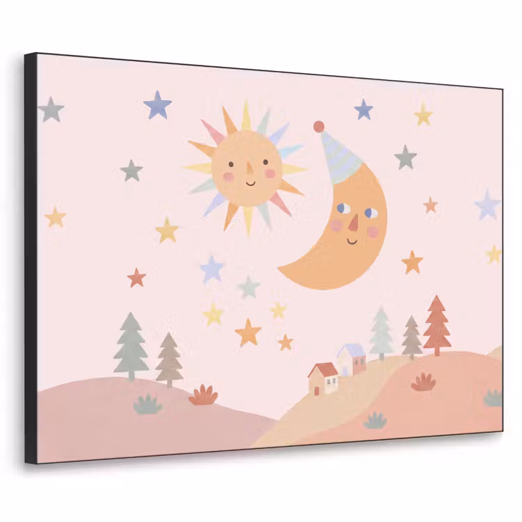 Art Frame - Sonne – Mond – Sterne – Kinderzimmer – Pastell — 1