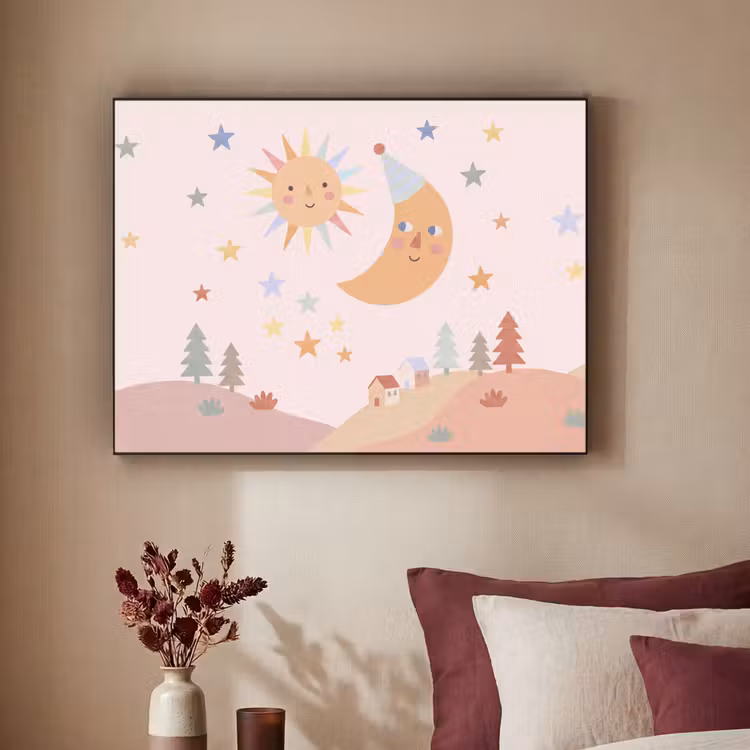 Art Frame - Sonne – Mond – Sterne – Kinderzimmer – Pastell — 2