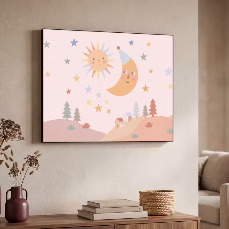 Art Frame - Sonne – Mond – Sterne – Kinderzimmer – Pastell — 3