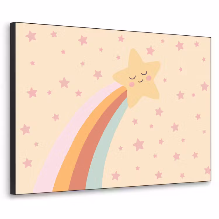 Art Frame - Stern – Regenbogen – Nacht – Illustration – Pastell — 1