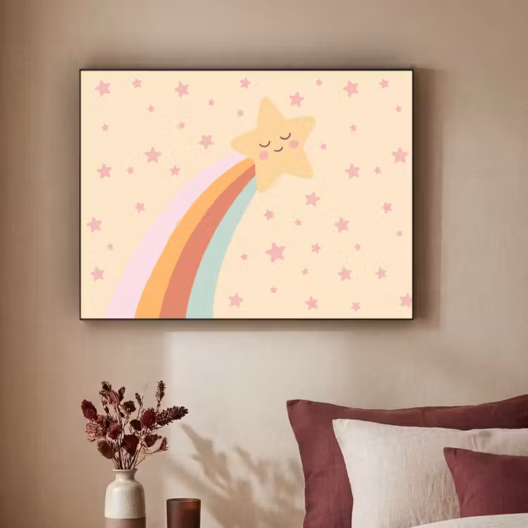 Art Frame - Stern – Regenbogen – Nacht – Illustration – Pastell — 2