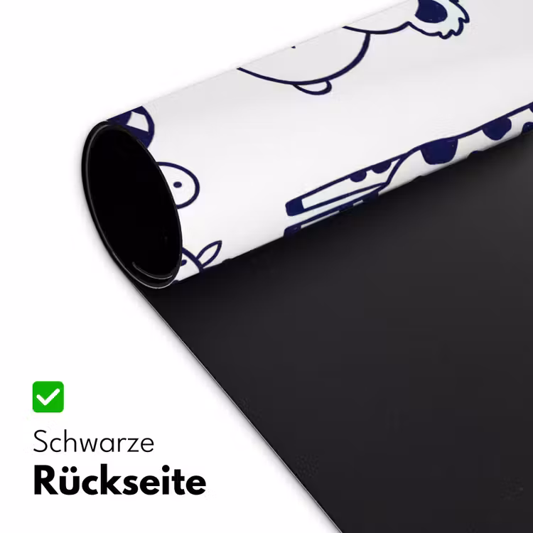 Schreibtischunterlage - Tiere – Muster – Kinderzimmer – Grafisch – Weiß-Blau — 2