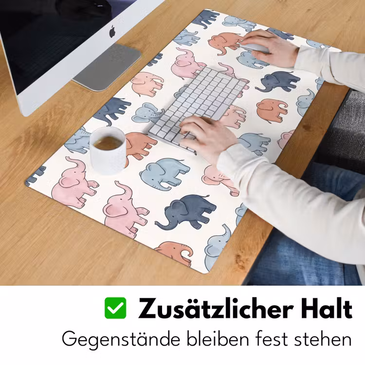 Schreibtischunterlage - Tiere – Muster – Kinderzimmer – Pastell – Verspielt — 3