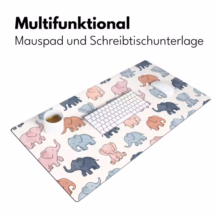 Schreibtischunterlage - Tiere – Muster – Kinderzimmer – Pastell – Verspielt — 4