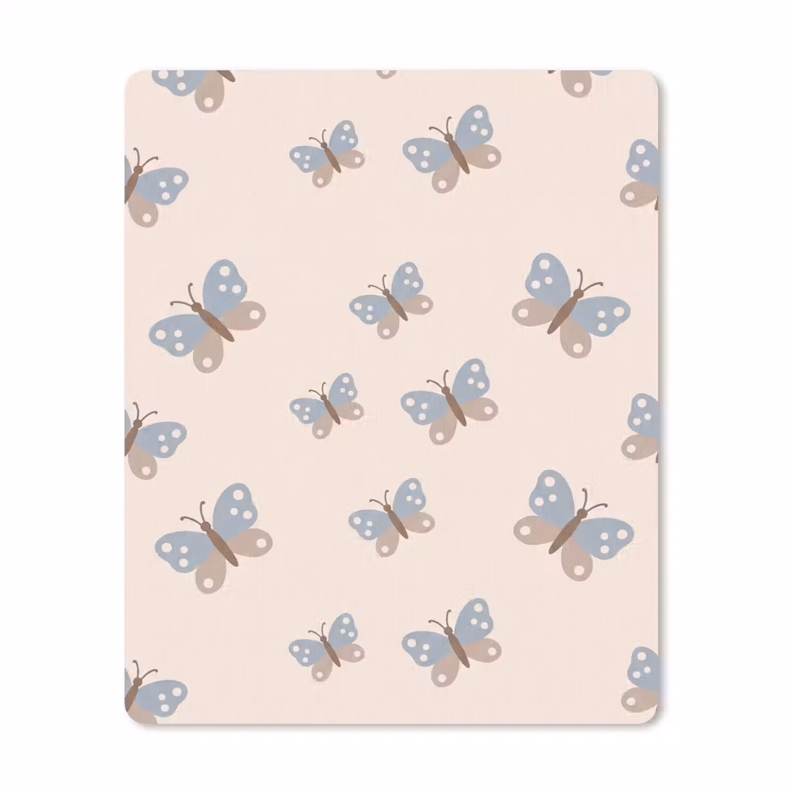 Mauspad - Insekt – Schmetterlingsmuster – Abstrakt – Blau – Beige — 1