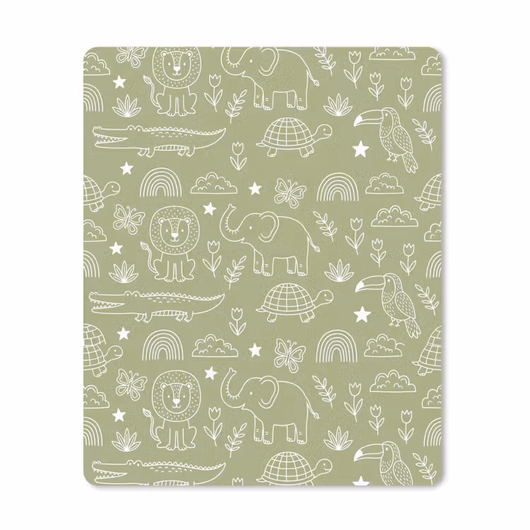 Mauspad - Tiere – Muster – Illustration – Natur – Grün — 1