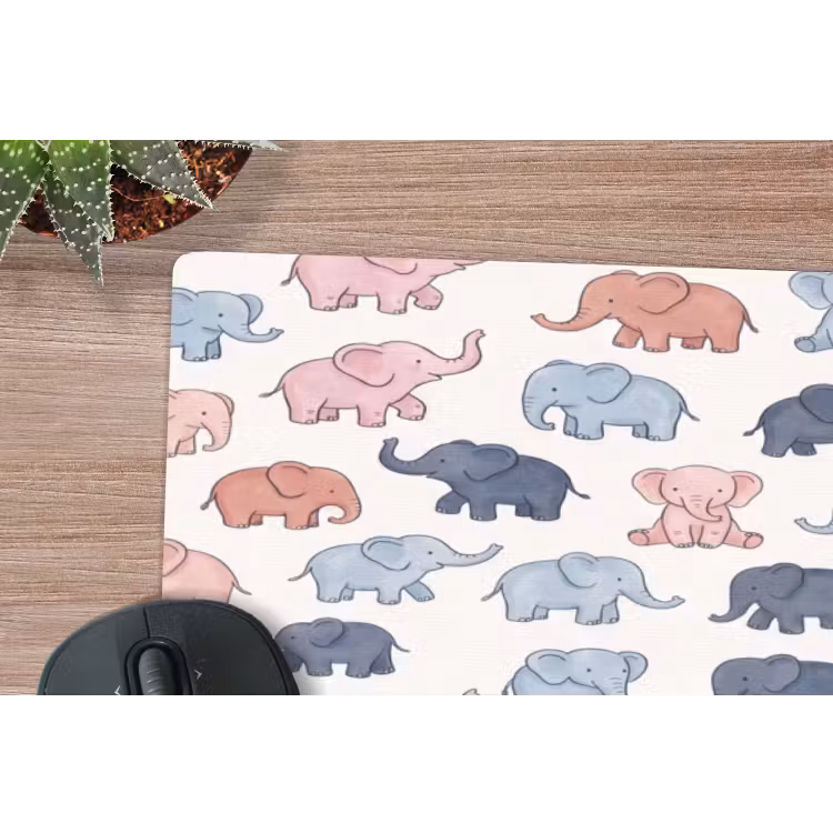 Mauspad - Tiere – Muster – Kinderzimmer – Pastell – Verspielt — 5