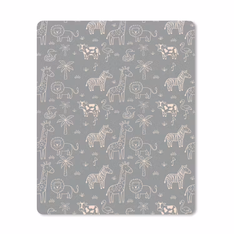 Mauspad - Tiere – Safari – Muster – Illustration – Grün — 1