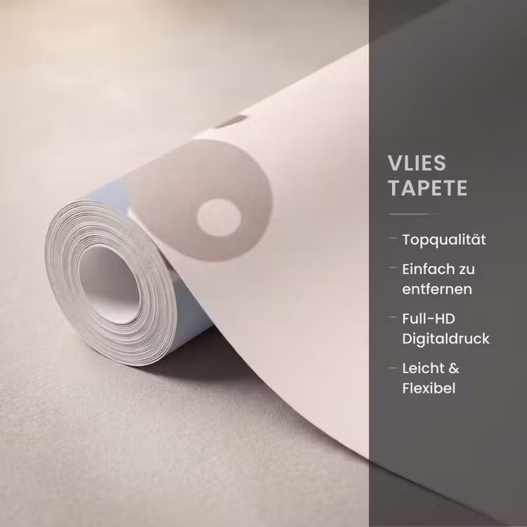 Tapete - Insekt – Schmetterlingsmuster – Abstrakt – Blau – Beige — 3
