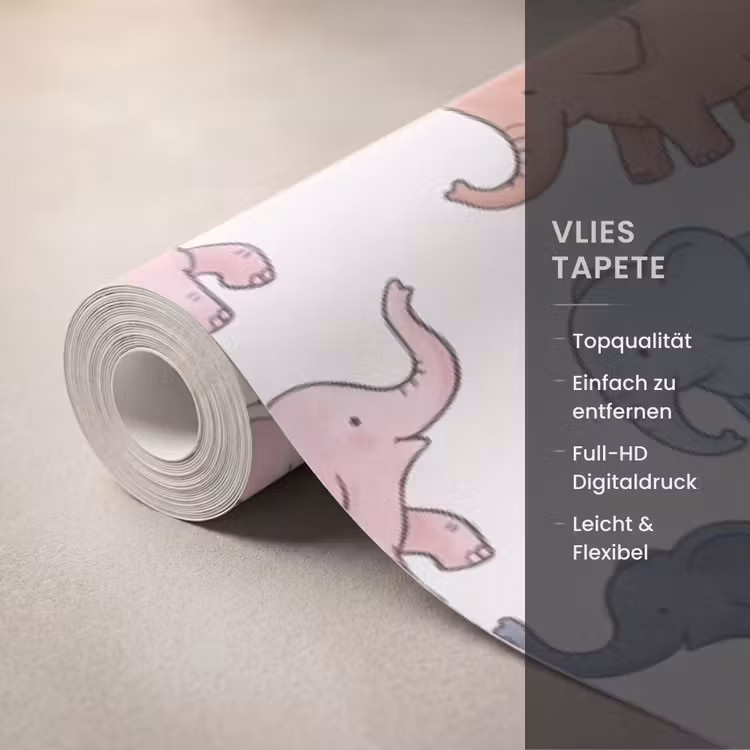 Tapete - Tiere – Muster – Kinderzimmer – Pastell – Verspielt — 3
