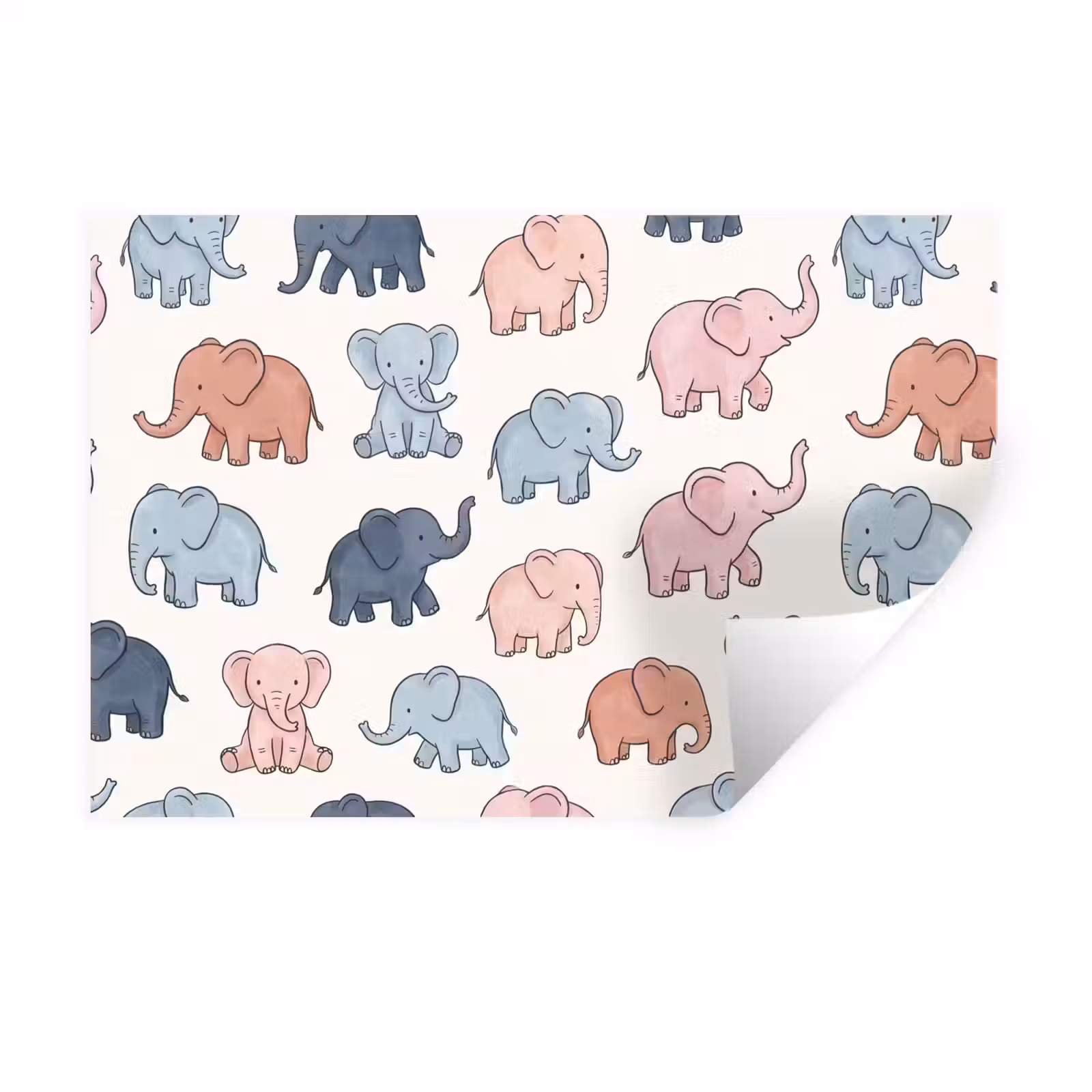 Wandtattoo – Tiere – Muster – Kinderzimmer – Pastell – Verspielt — 1