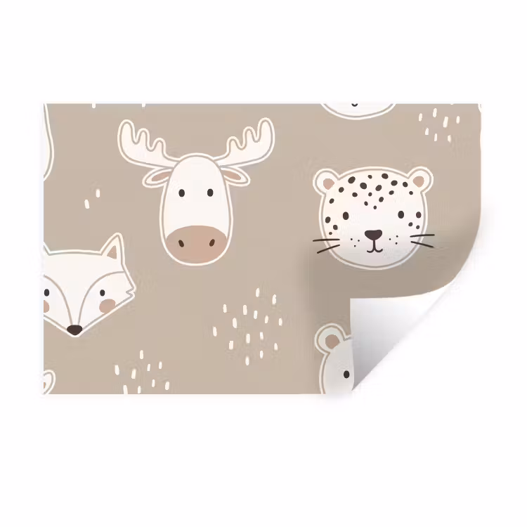 Wandtattoo – Tiere – Muster – Illustration – Modern – Beige — 1