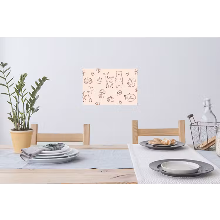 Wandtattoo – Tiere – Wald – Natur – Skizze – Muster — 4