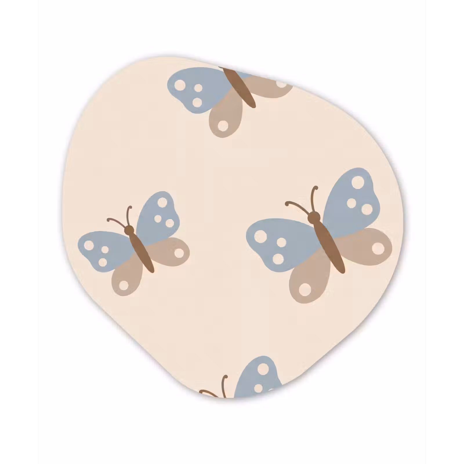 Forexbild Organische Form - Insekt – Schmetterlingsmuster – Abstrakt – Blau – Beige — 1