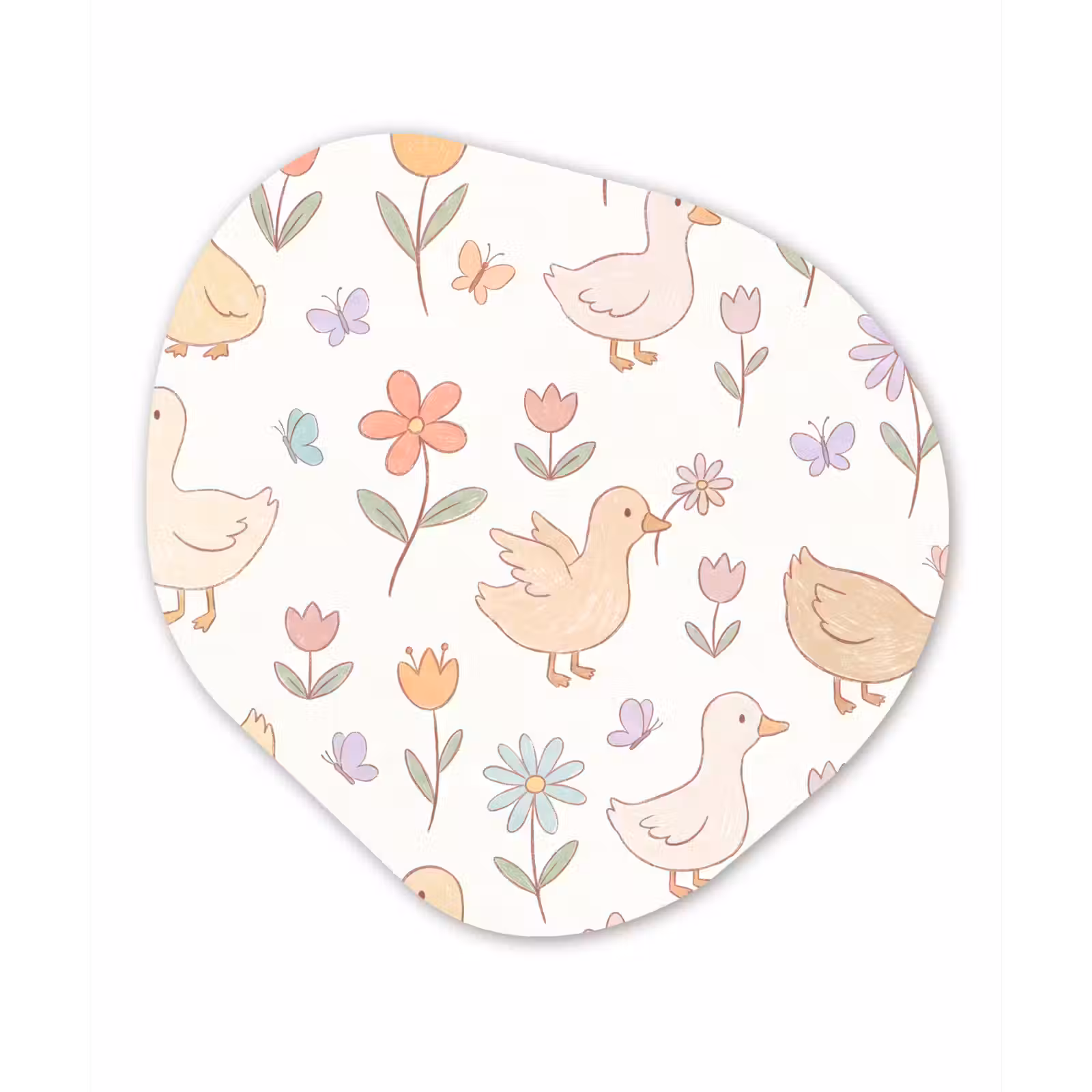 Forexbild Organische Form - Vogel – Blumen – Muster – Pastell – Tiere — 1