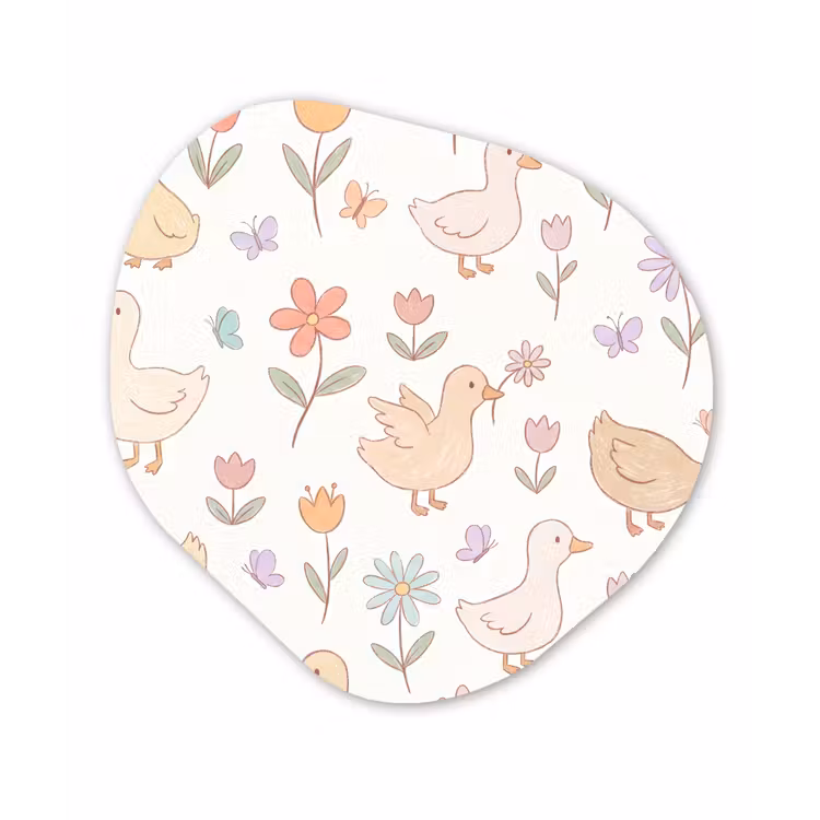 Forexbild Organische Form - Vogel – Blumen – Muster – Pastell – Tiere — 1