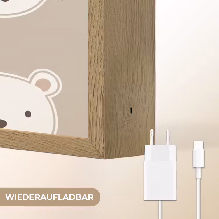 Nachtlicht Kinder - Tiere – Muster – Illustration – Modern – Beige — 9